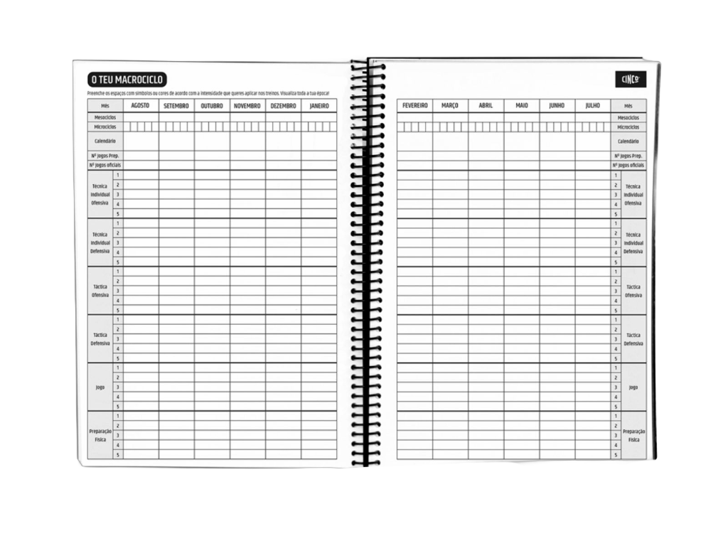 Agenda Treinador A5 Cinco